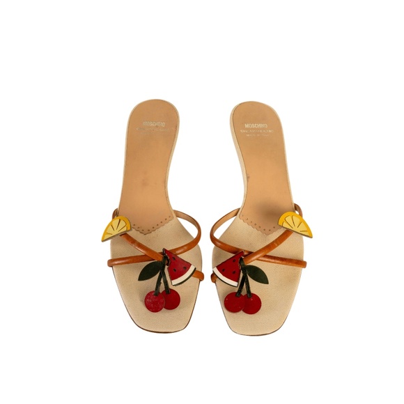 Moschino Shoes - Moschino Cheap & Chic 2000s Fruit Kitten Sandal Heels